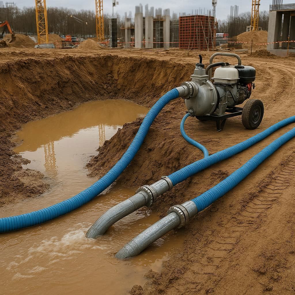 Водопонижение и осушение котлована в Высоцке