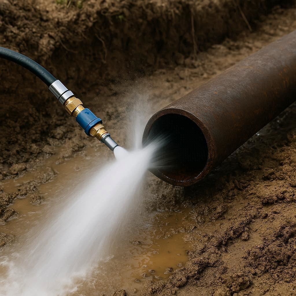 Гидродинамическая прочистка водопроводных труб в Высоцке